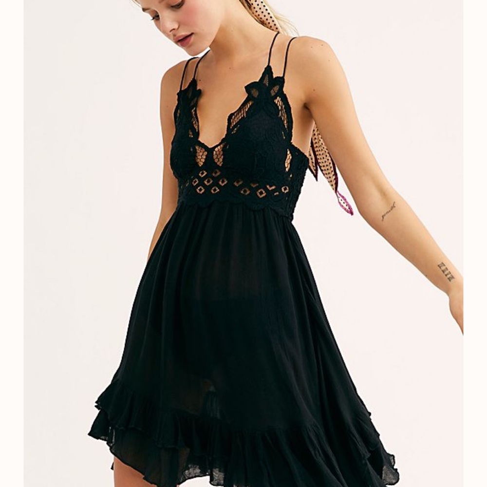 Free People Adella Slip - embroidered dress